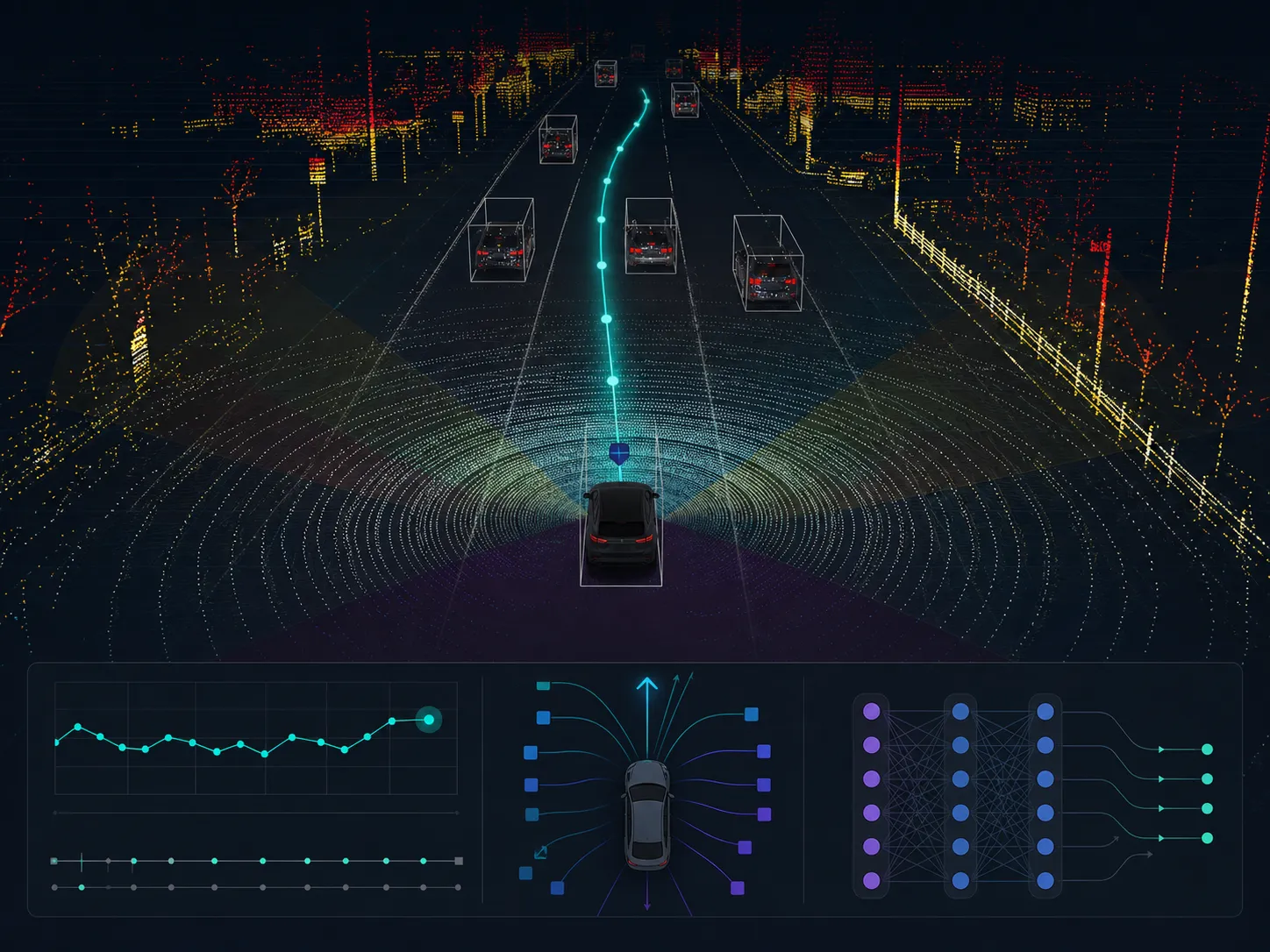 Radar-aware End-to-End Driving use-case visual